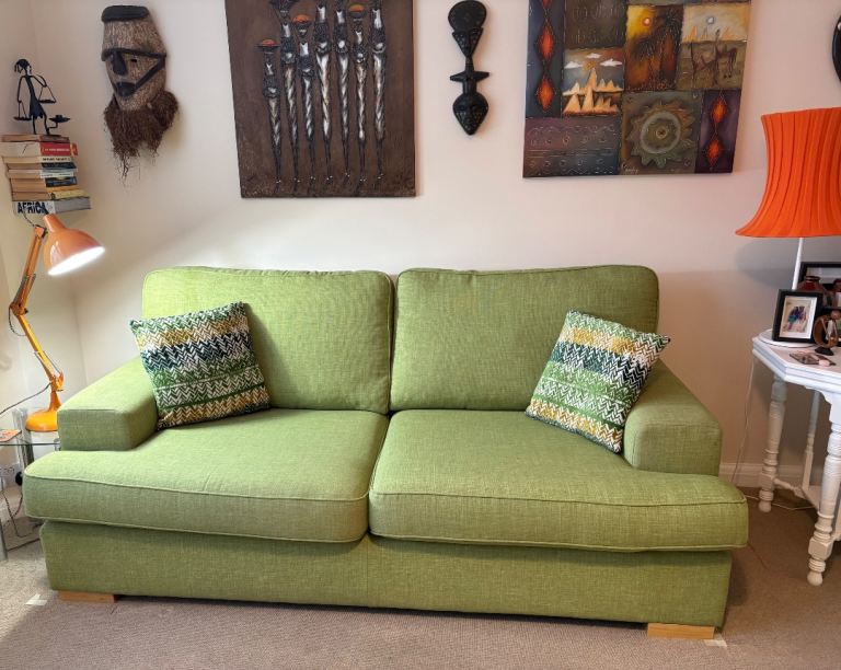 DFS 3 Seater Sofa + Footstool + Club Armchair from a smoke and pet free home.