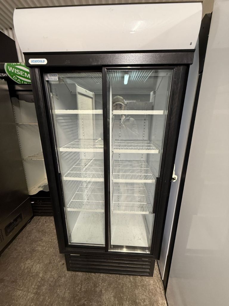 Commercial display double door fridge cafe shop restaurant Tefcold drink fridge 