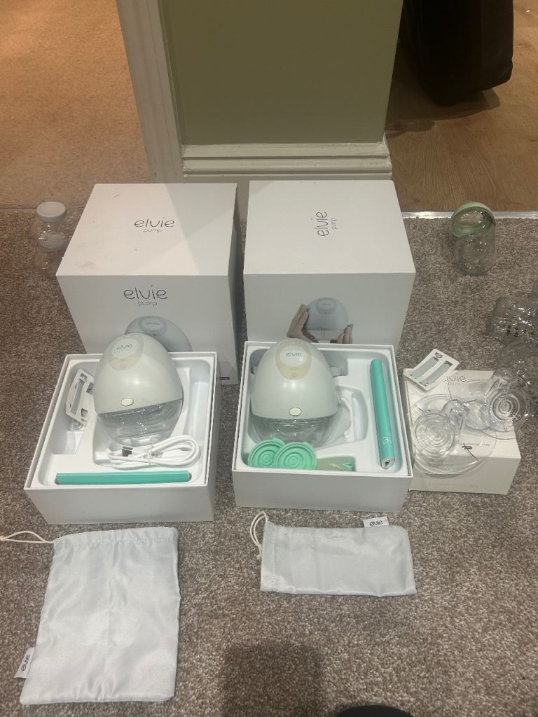 Elvie breast pump x2 with accessories 