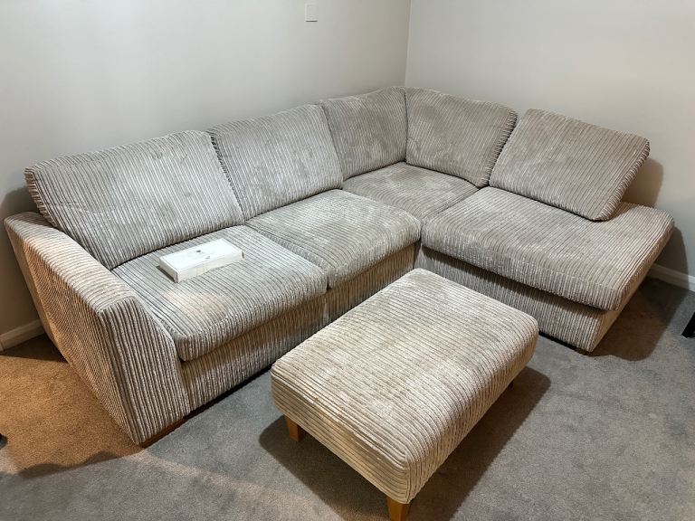 DFS Heyden L Shape sofa and footstool
