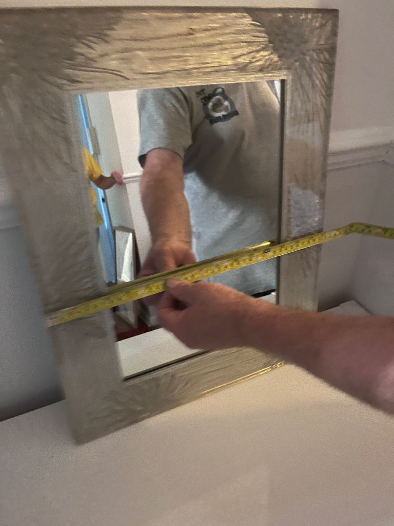 Silver Framed Mirror - Good Condition, 50cm x 50cm