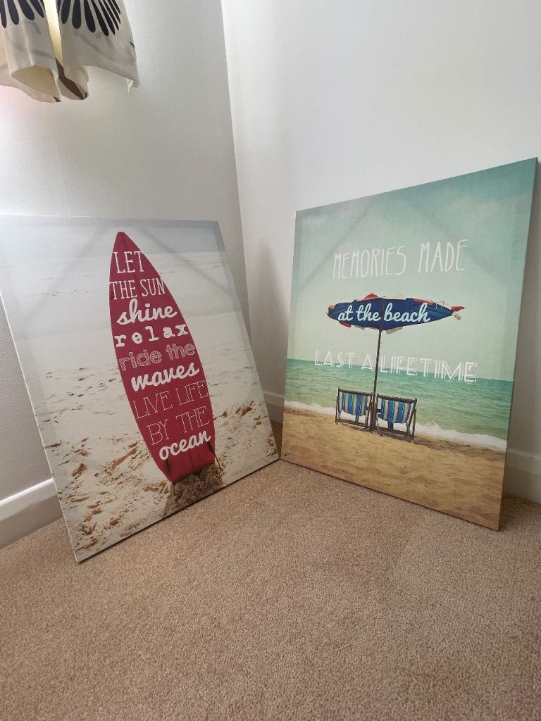 Beach themed canvas prints