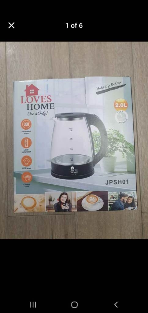 Loves Home 2.0L Electric Kettle - Brand New in Box