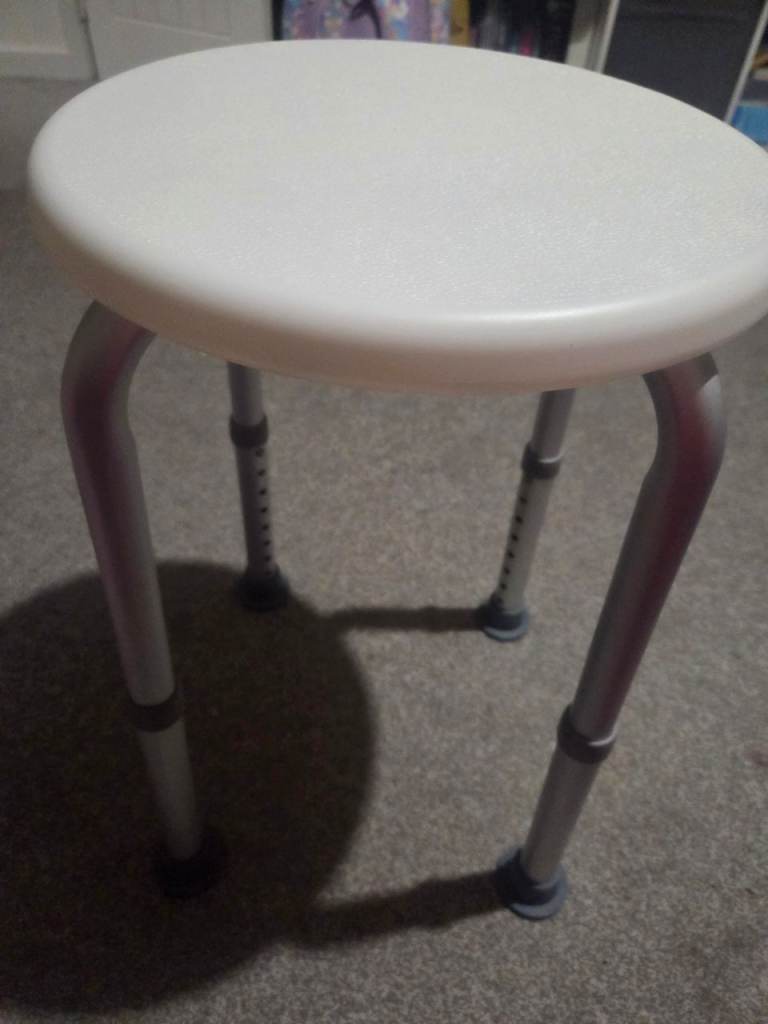 Adjustable disability shower kitchen stool chair 