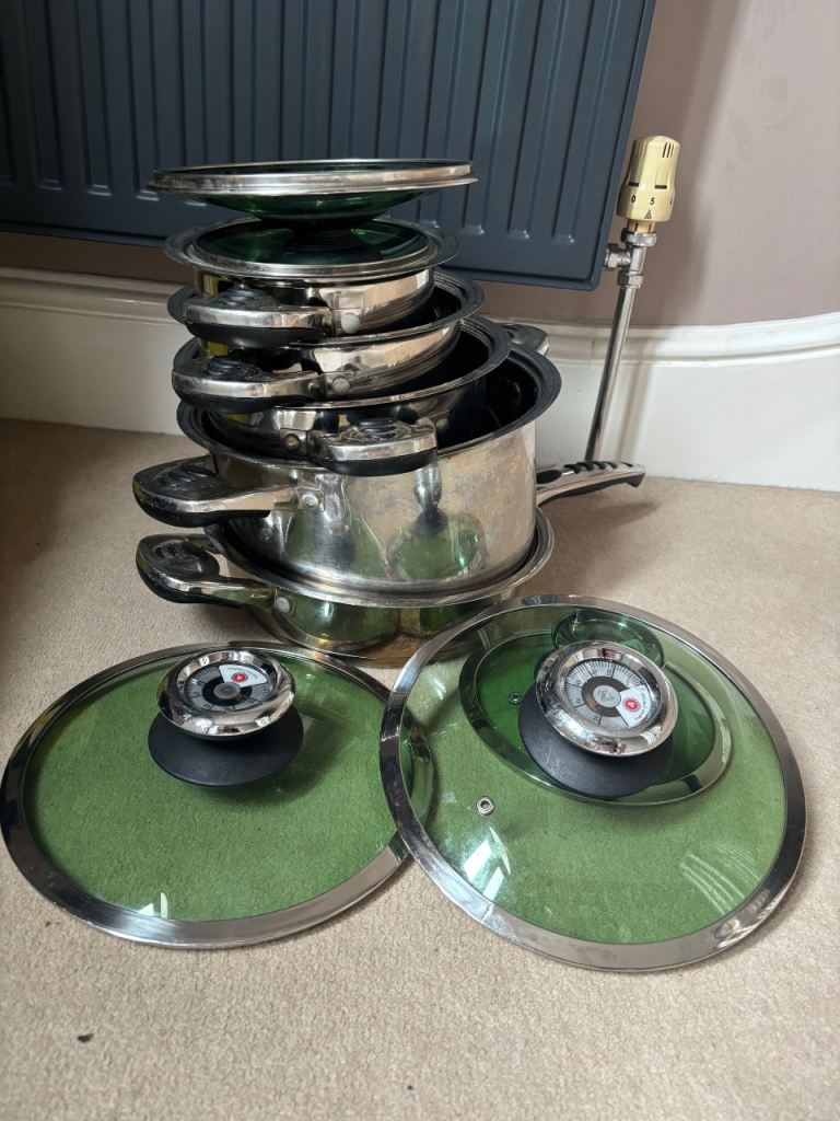 Collection of saucepans 