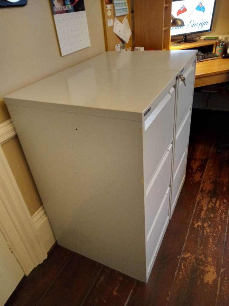 TWO MATCHING BISLEY FILING CABINETS