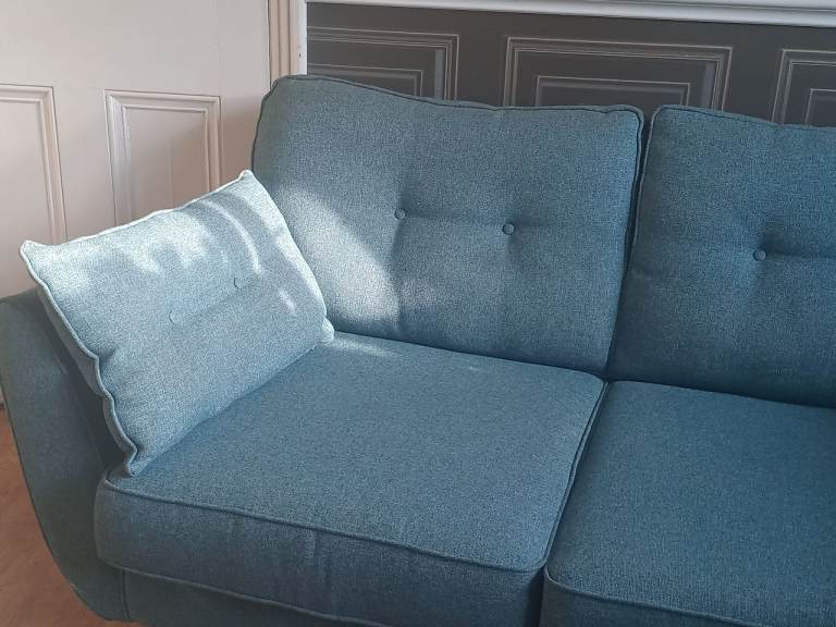 Modern Blue Two-Seater Sofa – Excellent Condition