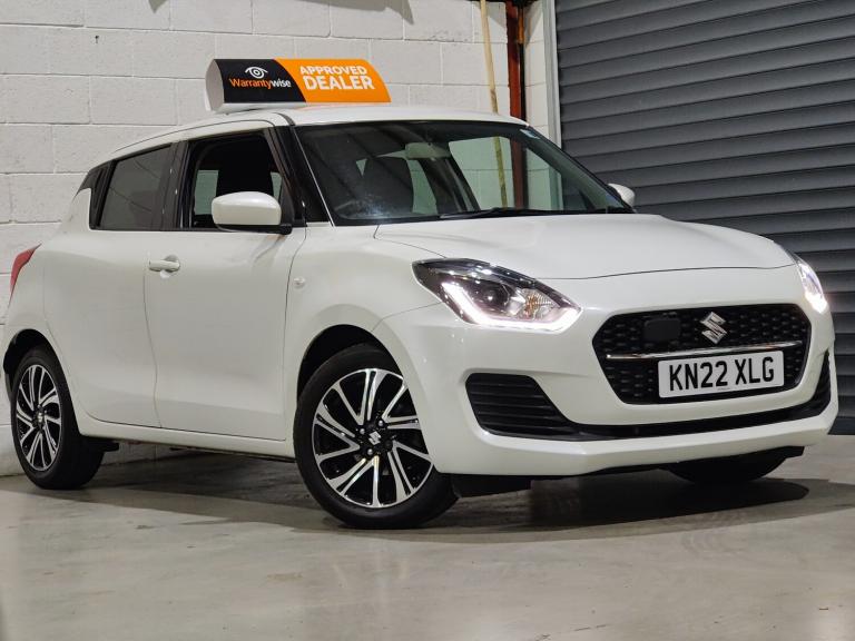 SUZUKI SWIFT; 1.2 PETROL HYBRID; 82BHP; SZ-L; 5 DOOR; MANUAL; WHITE; 57.9 MPG;