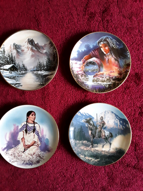 4 x AMERICAN  INDIAN  PLATES