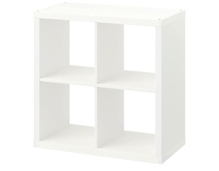 IKEA kallax White Cube Storage Unit – 4 Shelves, Fair Condition