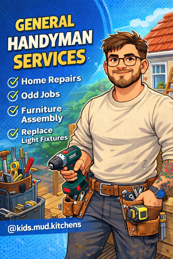 Kids Mud Kitchens & Handyman Services 🪴 🪏 🔨 