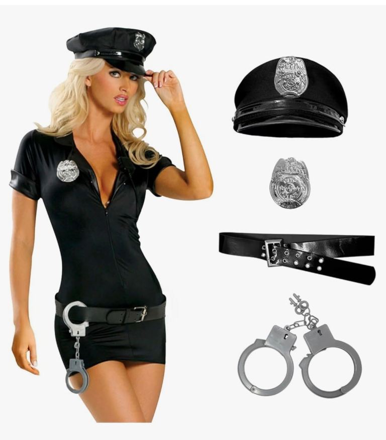 Women’s police fancy dress up costume 