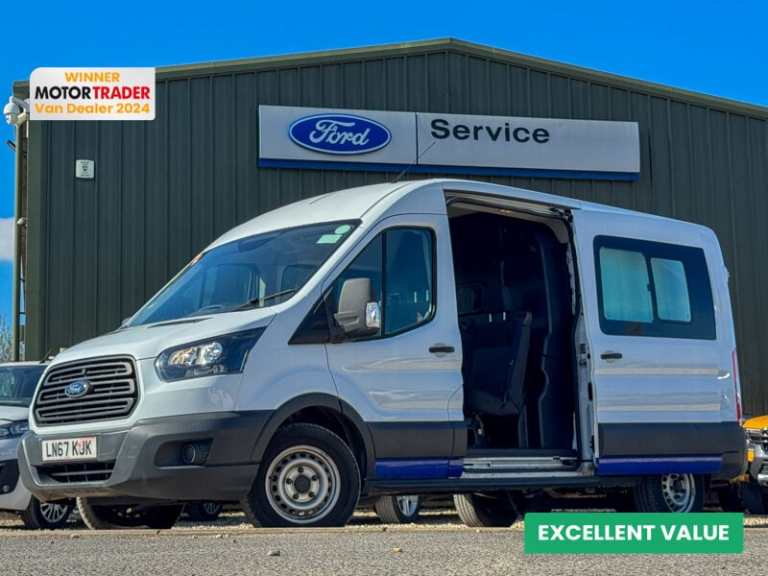 2017 Ford Transit Crew Cab LWB L3H2 Medium Roof 350 Air Con Sensors EURO 6 Crew Van Diesel Manual