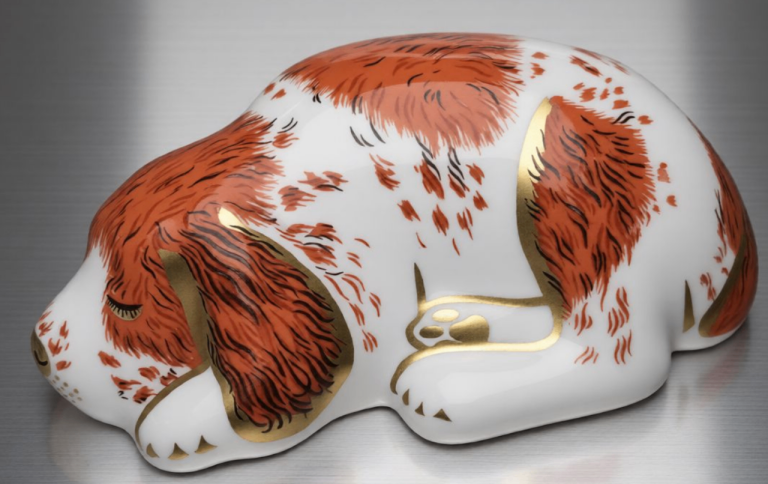 Retired Royal Crown Derby Scruff Puppy Paperweight