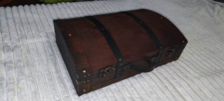 Wooden Vintage Storage Box Organizer Tool Box -L 51cm  X H 15cm  X D 33cm