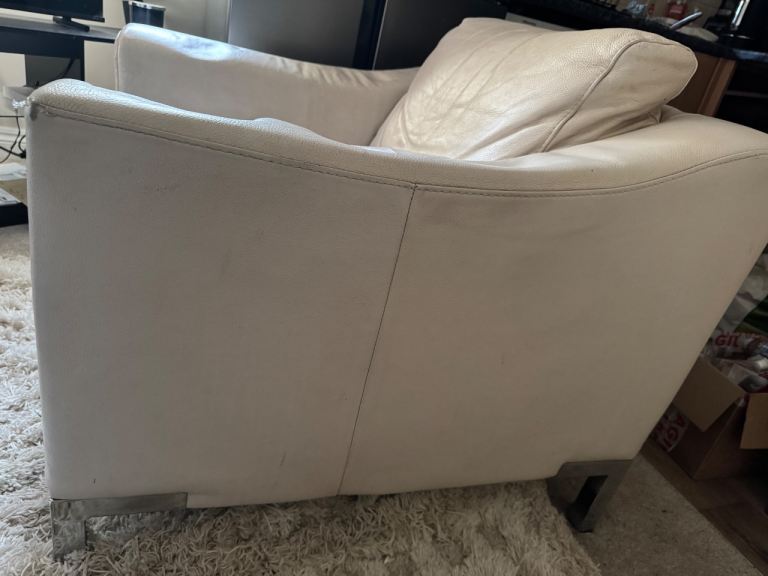 Leather sofa chair 