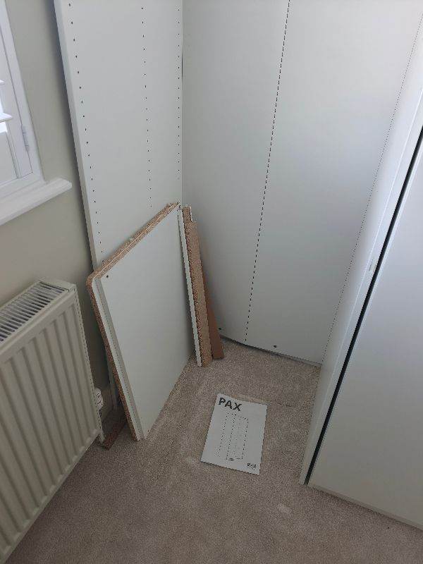 New IKEA white pax 75x58x236cm