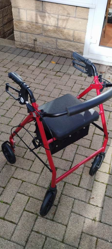 4-Wheel Mobility Walker (Drive, Red)