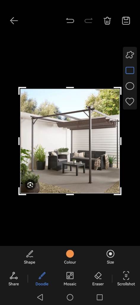 Steel pergola