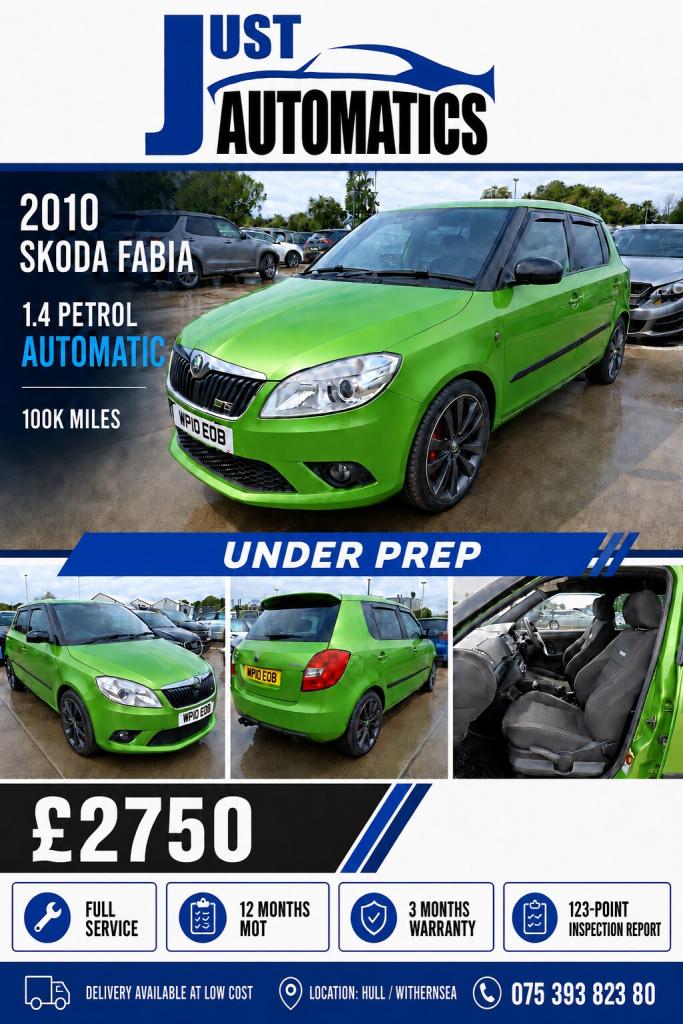 2010 Skoda Fabia 1.4 TSI vRS 5dr DSG HATCHBACK Petrol Automatic
