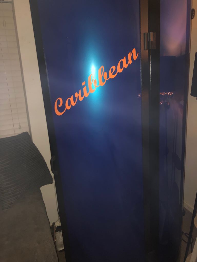 26 tube VTU Sunbed. Deep Sea Blue Caribbean sunbed