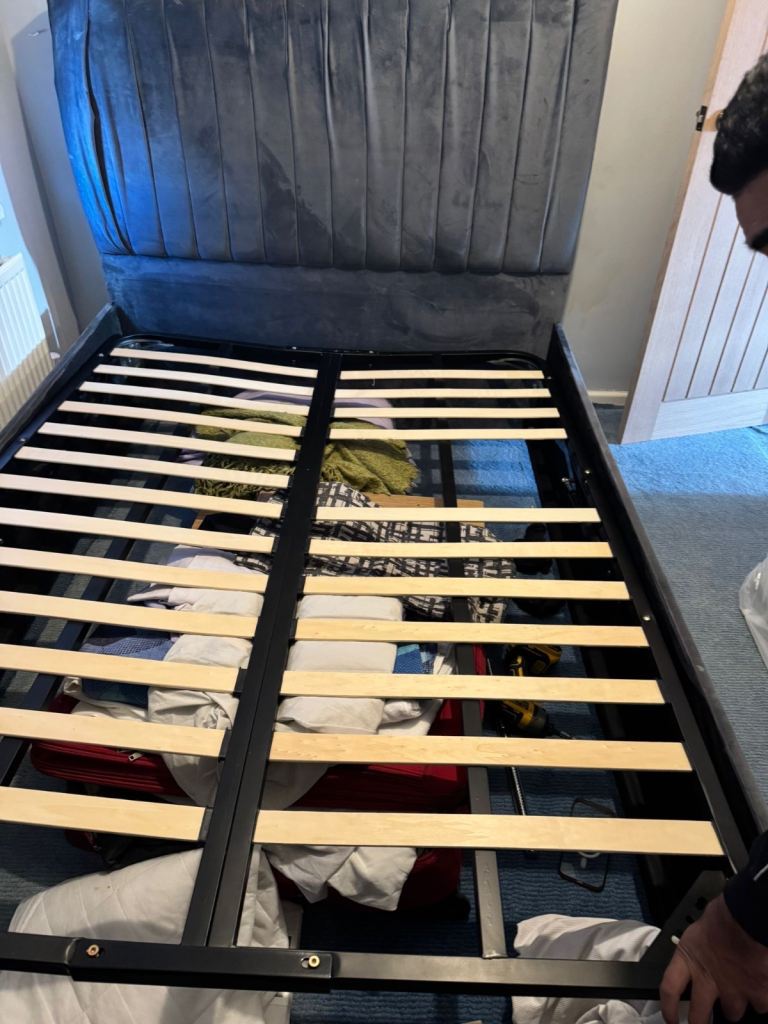 Double bed lift up grey 
