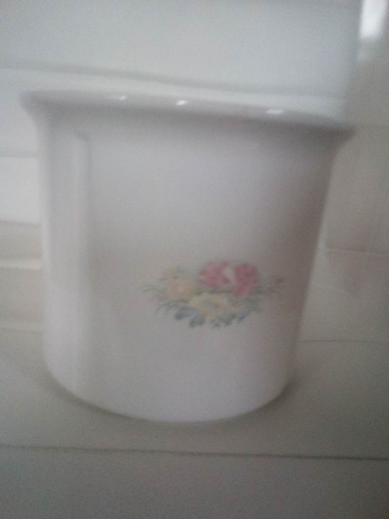 WHITE CERAMIC HOUSE PLANT POT