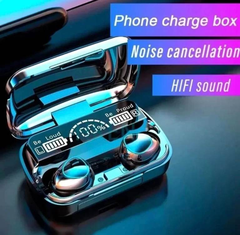 New Wireless Earbuds with Charging Case and LED Display