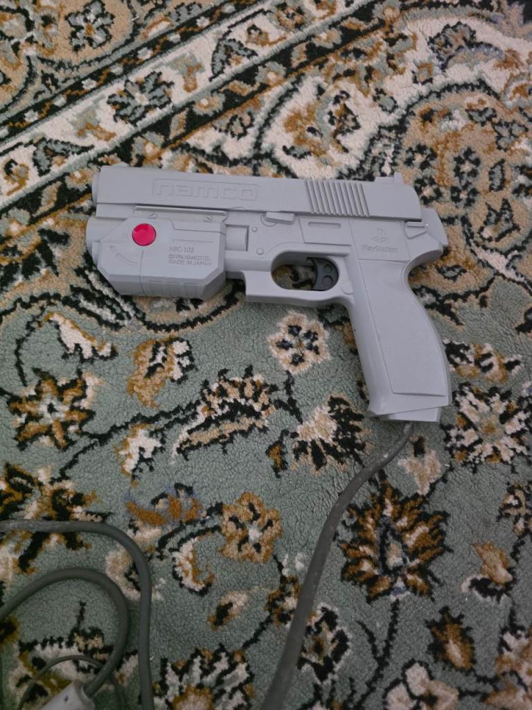 Namco GunCon (known as the G-Con 45 in Europe) light gun controller, model NPC-103, Sony PlayStation