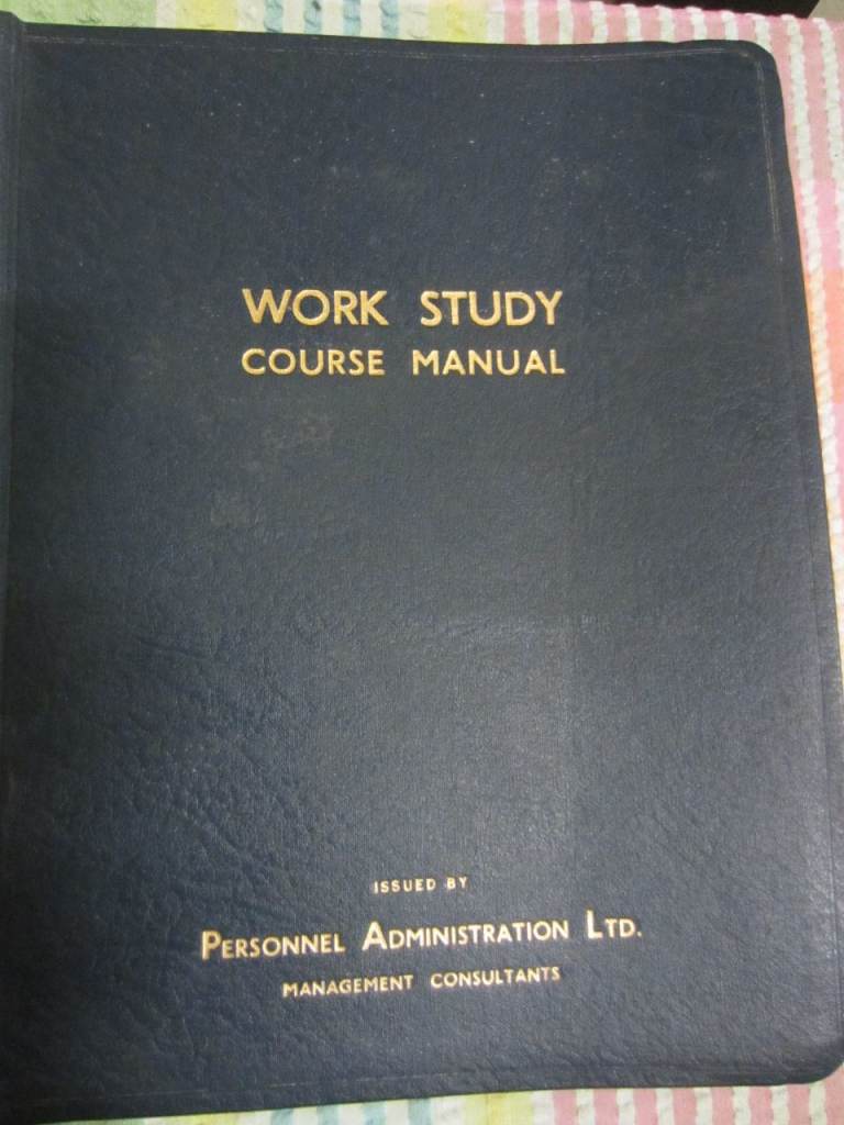Work Study Course Manual – Personnel Administration Ltd