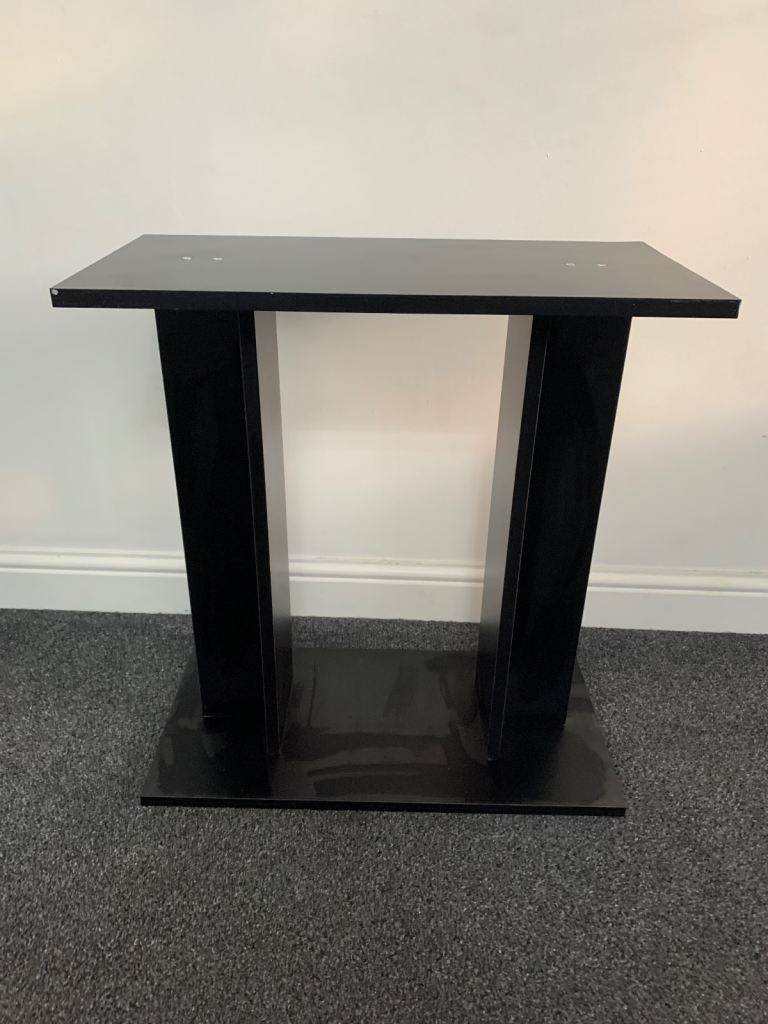 Black fish tank stand