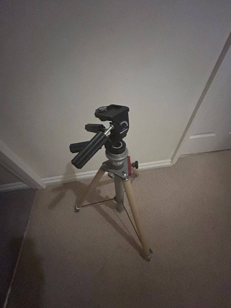 image for H1RC Manfrotto  professional Vintage head and tripod stan d