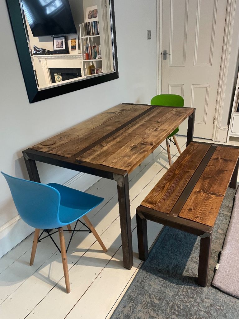 Dining table and bench 