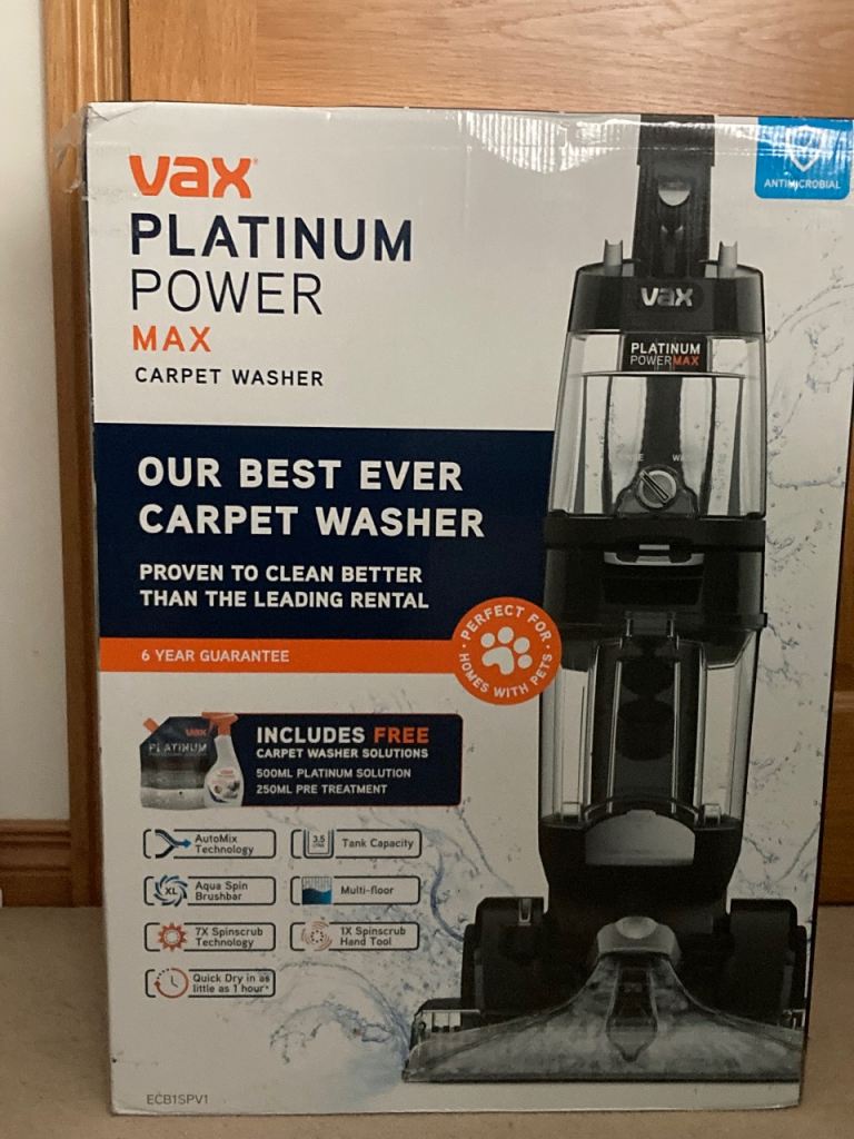 Vax platinum power max carpet washer