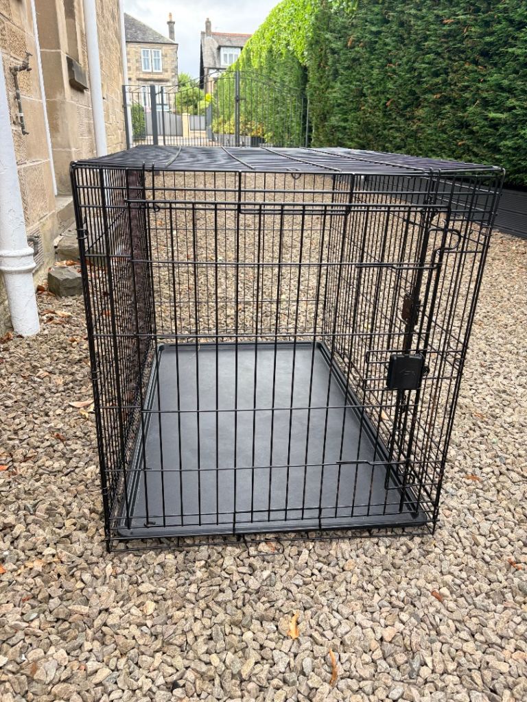 Dog crate XXL black metal