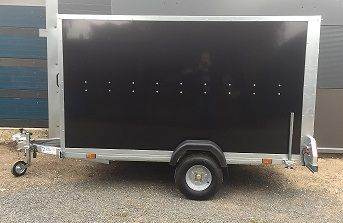 Single Axle Box Trailer 9' x 5' x 5' in Black or White - Tickners GP955