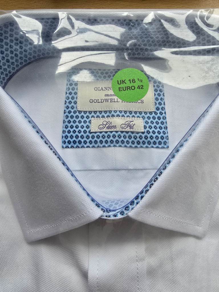 Gianni Feraud men's 100% Oxford cotton shirt 16.5 collar