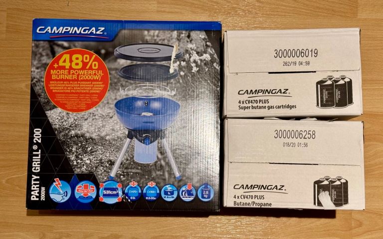 Campingaz Party Grill 200 w. 8x CV470 Plus