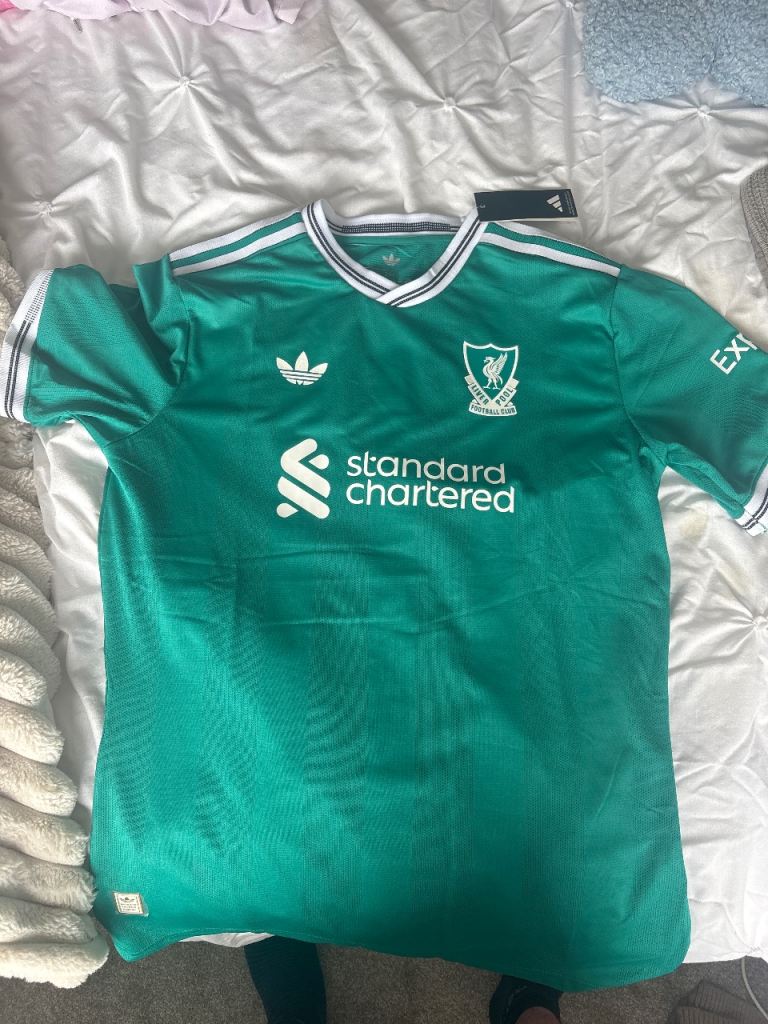 New Adidas Liverpool Football Shirt Green