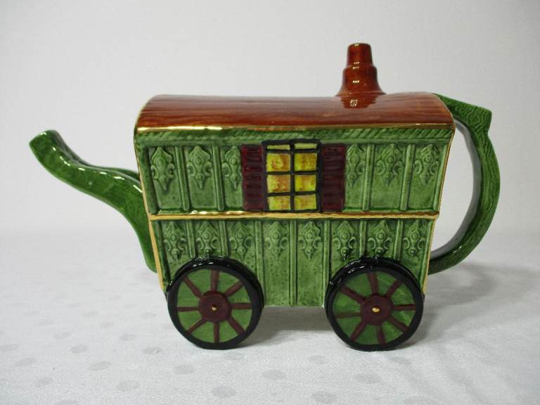 Vintage Rare Staffordshire Fine Ceramics (SFC) Gipsy Caravan Novelty Teapot
