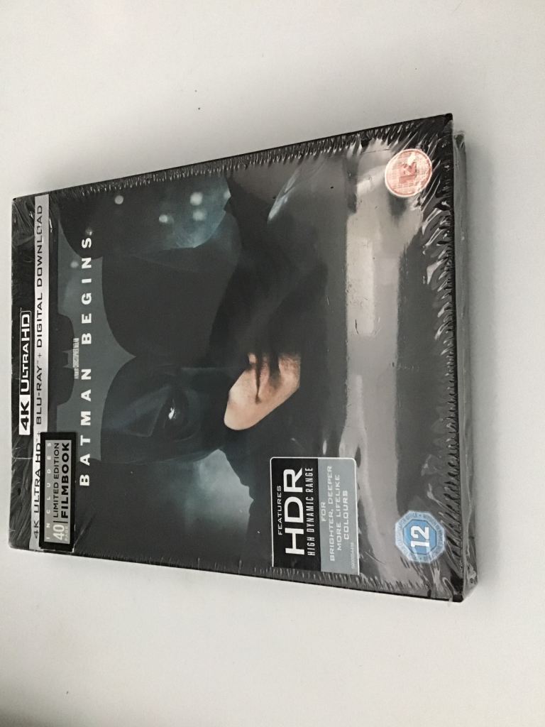 Brand new sealed 4K uhd  Batman begins  Ltd edition with hardback comic book superb item UHD 