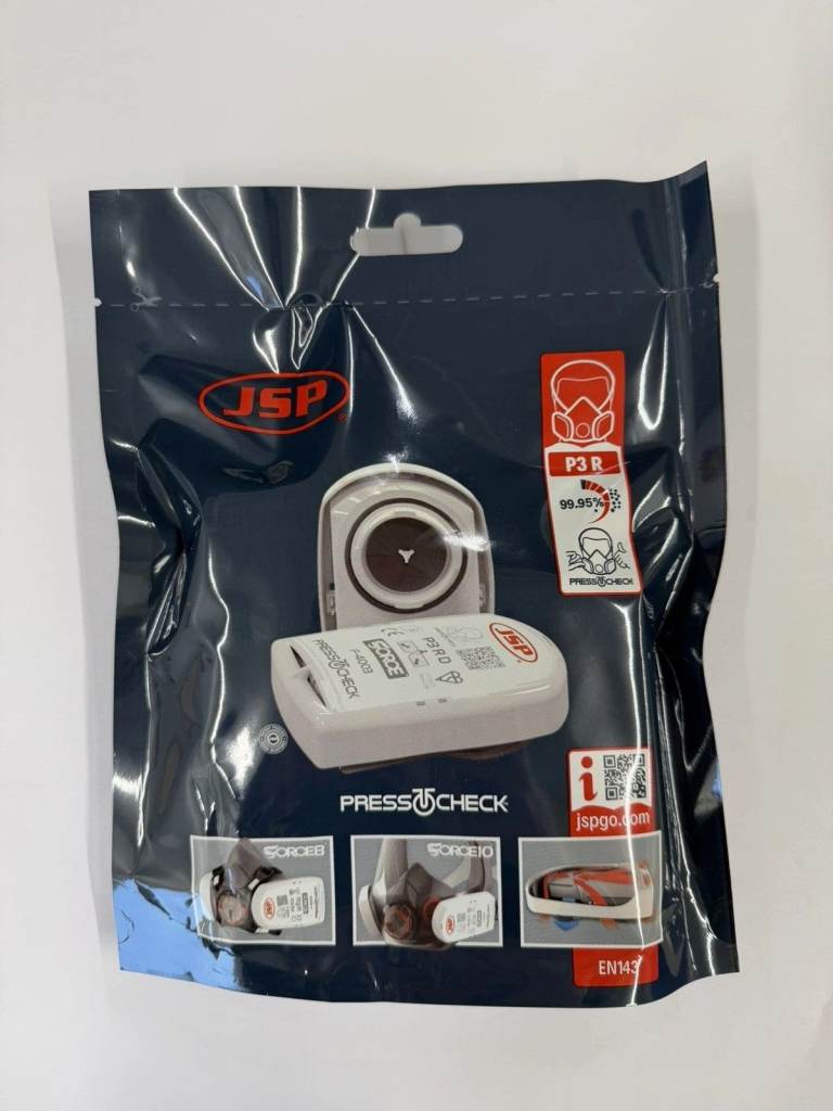 JSP PressToCheck P3 Respirator Dust Filter Cartridge - Pack of 2 (BMN990-001-700)
