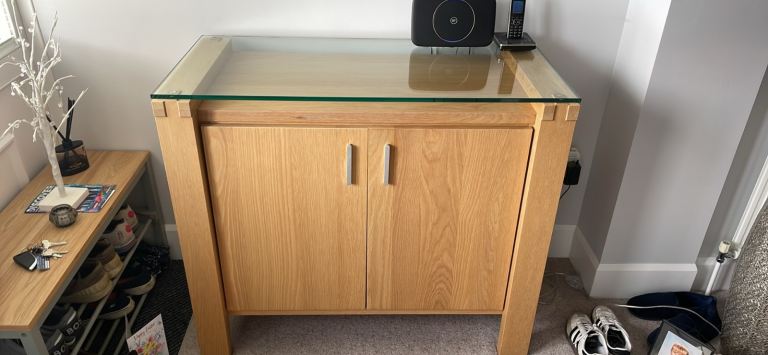 Oak wood side board 