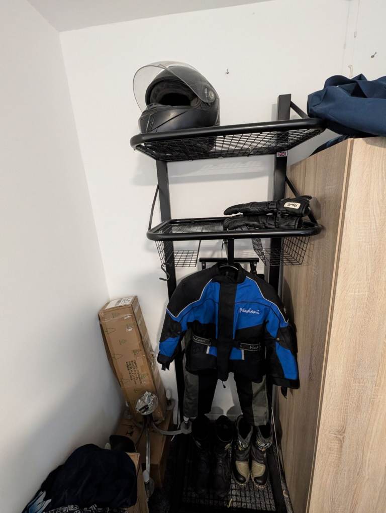 BikerTidy Motorcycle Motorbike Clothing jacket helmet storage rack shelves