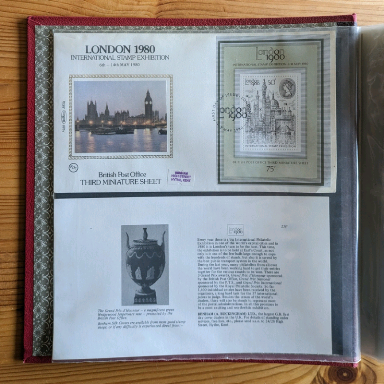 50p each 1x Stamp First Day of Issue 1980 London StampEx covers - sorry, no coins in this ad