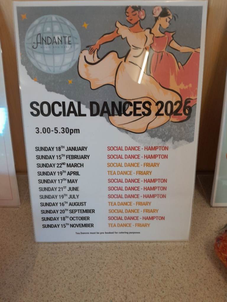 Dancing, Ballroom, sequence, dates and locations.