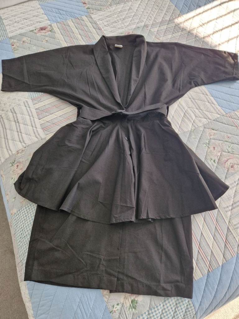 image for TOPSHOP BLACK BUTTON THROUGH PARTY DRESS