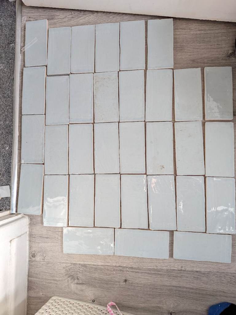 baby blue wall tiles , made in spain