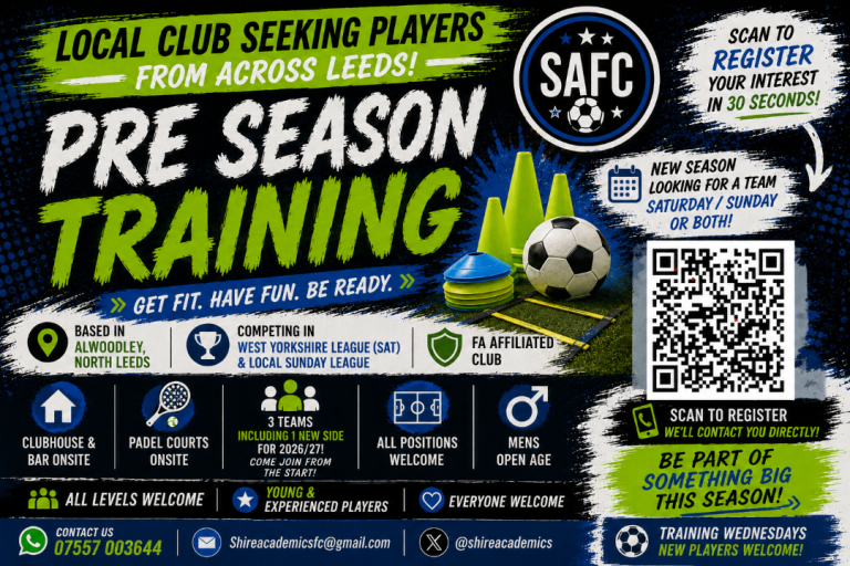 Football Team Needs New Players! - Headingley/Horsforth/Alwoodley Area LEEDS