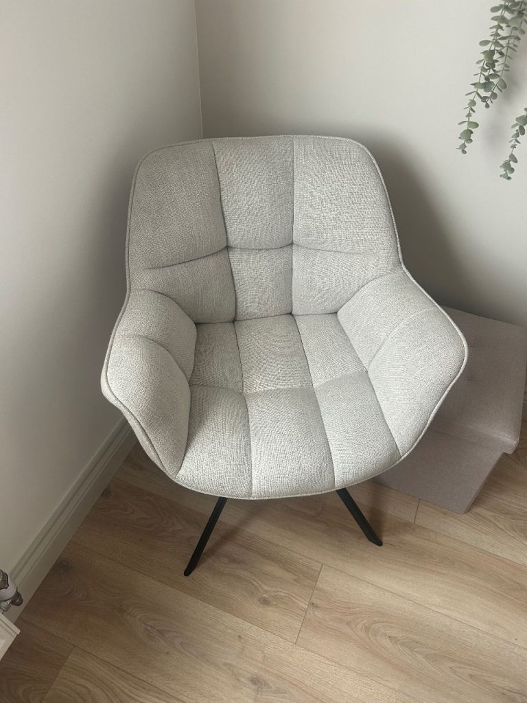 Grey reading chair